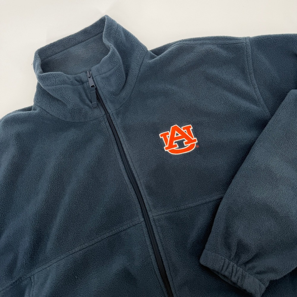 Columbia Auburn Tigers Fleece Jacket Mens XL Navy Blue Full Zip XM6197 NCAA
